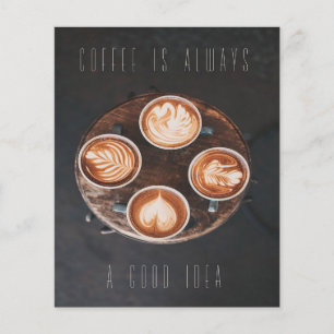 Kaffe är alltid ett bra-ID Flygblad
