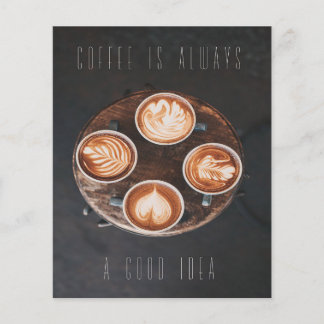 Kaffe är alltid ett bra-ID Flygblad