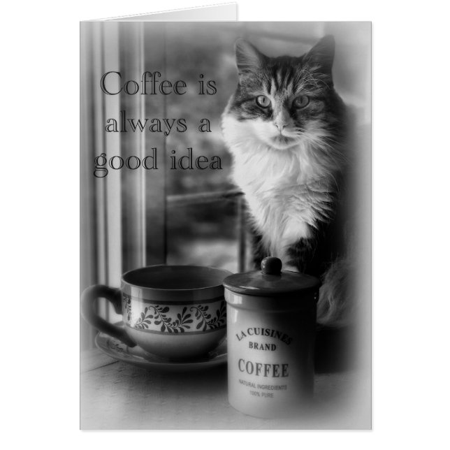Kaffe är alltid ett tomt kort för bra idé (Framsidan)
