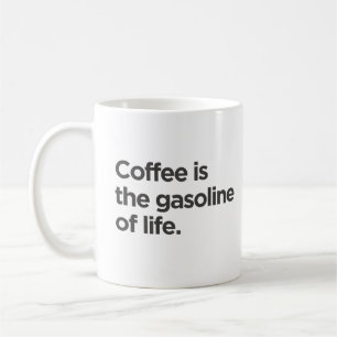 Kaffe är bensin från Mugg, som lever i bensin Kaffemugg