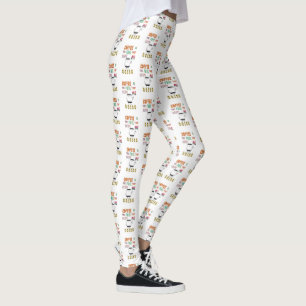 Kaffe är det bränsle som Behållor mig att gå Leggings