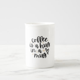 Kaffe är en hacka i en Mugg-flony kaffecitat Älska Benporslin Mugg