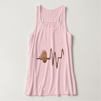 Kaffe är en tid då vi tycker om det. linne med racerback 