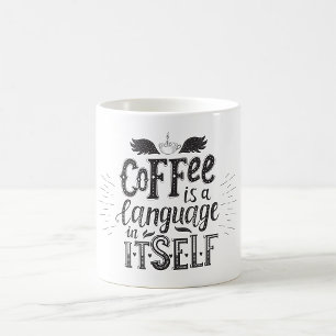 Kaffe är ett eget språk kaffemugg
