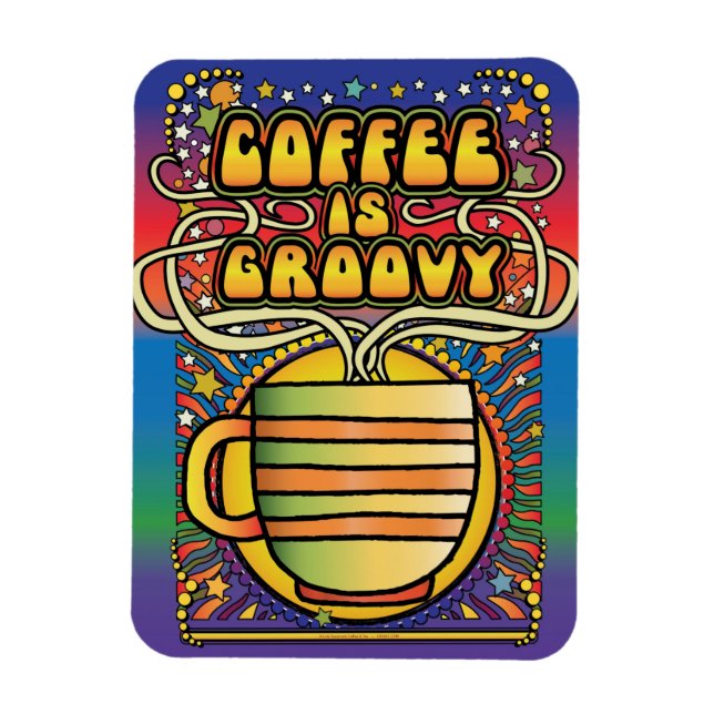 Kaffe är Groovy Magnet (Vertikal)