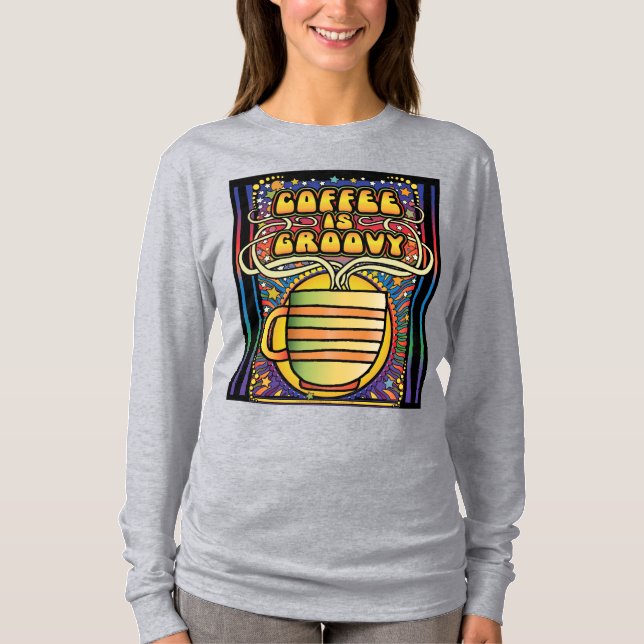 Kaffe är Groovy T Shirt (Framsida)