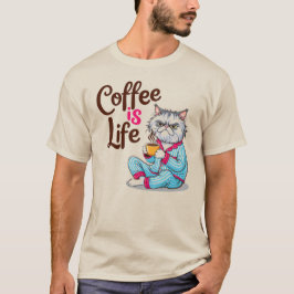 Kaffe är Life med Grumpy Cat Shirt T