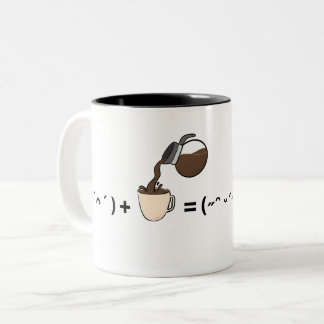Kaffe är Lika Med Glad Stämning Minimalistisk Kons Två-Tonad Mugg