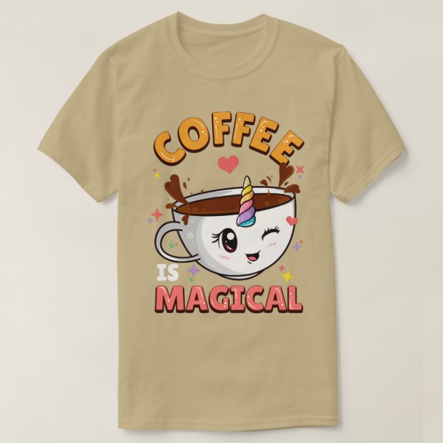 Kaffe är magnesiumkoffein t shirt (Design framsida)