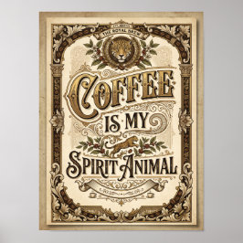 kaffe är min andliga djur poster