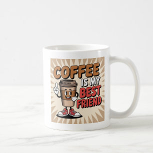 Kaffe är min bästa vän kaffemugg