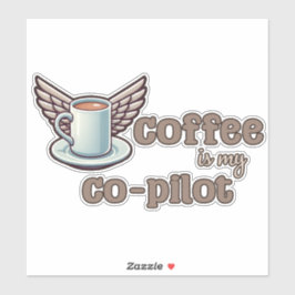 Kaffe är min biträdande pilot klistermärken