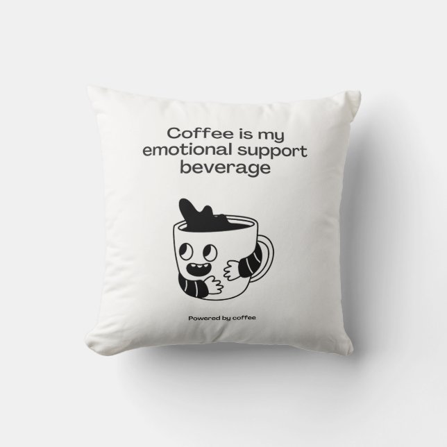 Kaffe är min reklamsupportdränage kudde (Framsida)