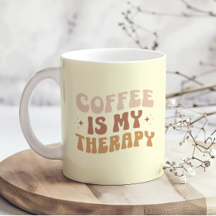 Kaffe är min terapi i Kärlek-kaffecitat Kaffemugg