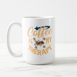 Kaffe är min terapi Mugg