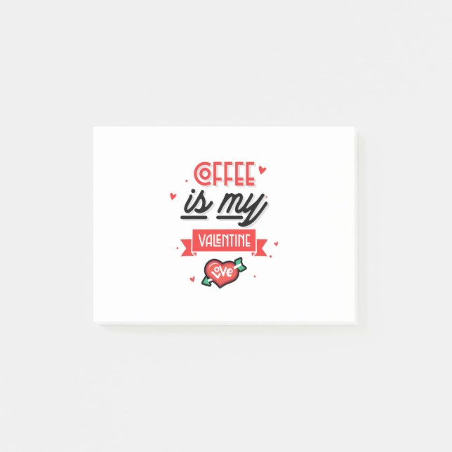 Kaffe är min Valentine Post-it Block (Framsida)