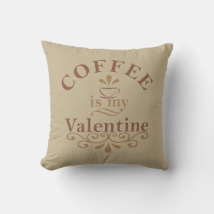 Kaffe är min valentinniga lustiga kudde