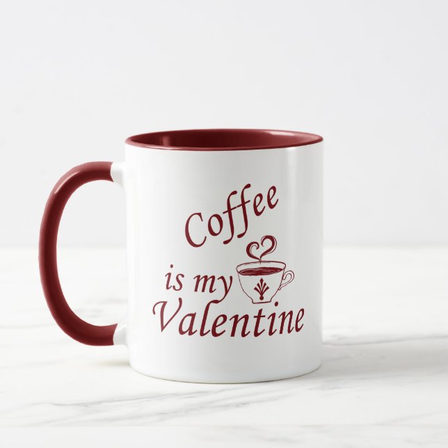 Kaffe är min valentinniga lustiga mugg (Vänster)