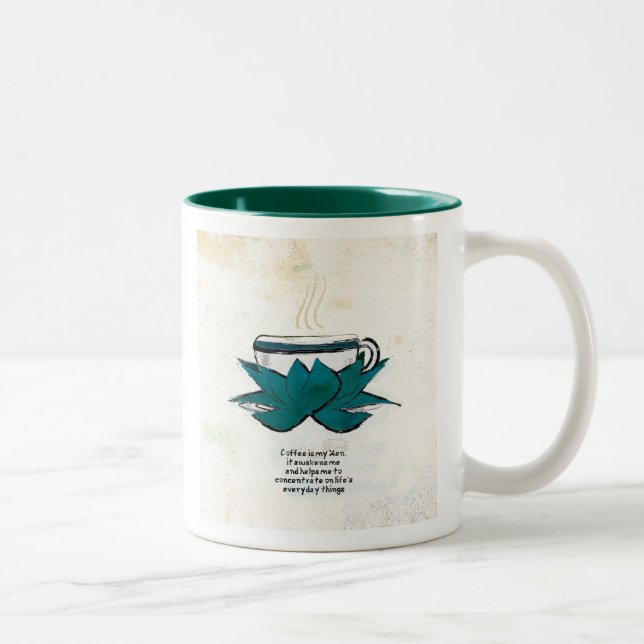 kaffe är min zen-mugg Två-Tonad mugg (Höger)