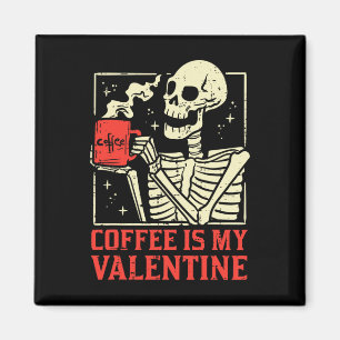 Kaffe är mina hjärtans fina Valentines day-kvinnor Magnet