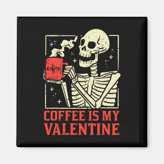 Kaffe är mina hjärtans fina Valentines day-kvinnor Magnet