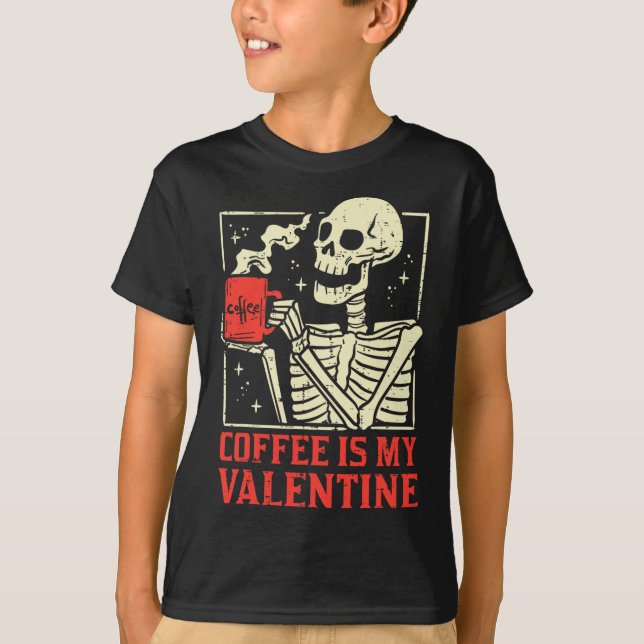 Kaffe är mina hjärtans fina Valentines day-kvinnor T Shirt (Framsida)