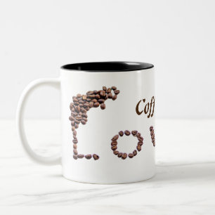 Kaffe är mina kaffebönor i Kärlek Två-Tonad Mugg