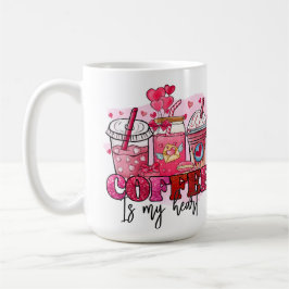 KAFFE ÄR MITT HJÄRTA VALENTINS DAG KAFFEMUGG