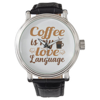 Kaffe är mitt kärlek-språk armbandsur
