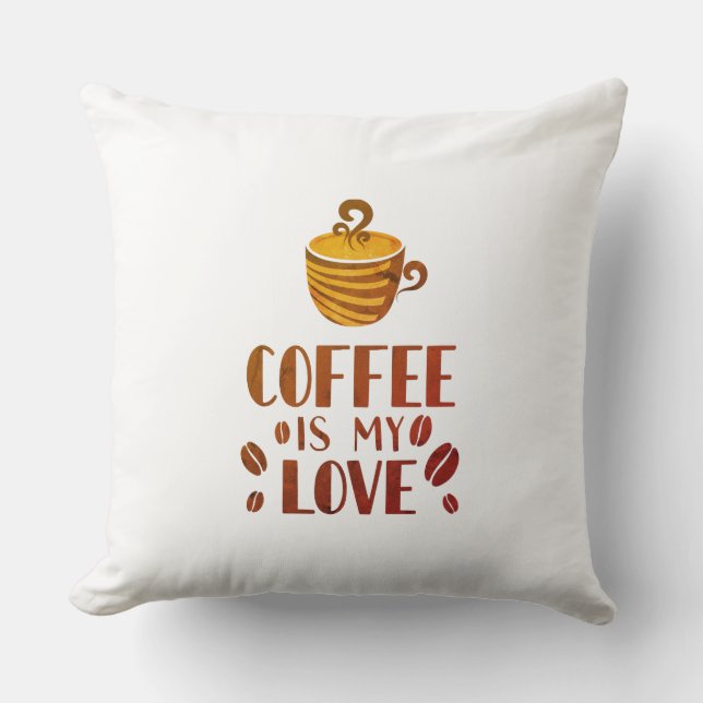 Kaffe är mitt kärlek-språk kudde (Framsida)
