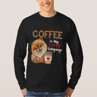 Kaffe är mitt Kärlek-språk Pomeransk marionettvale T Shirt