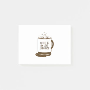 Kaffe är mitt Kärlek språk Post-it Block