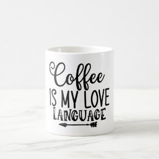 kaffe är mitt kärleksspråk kaffemugg