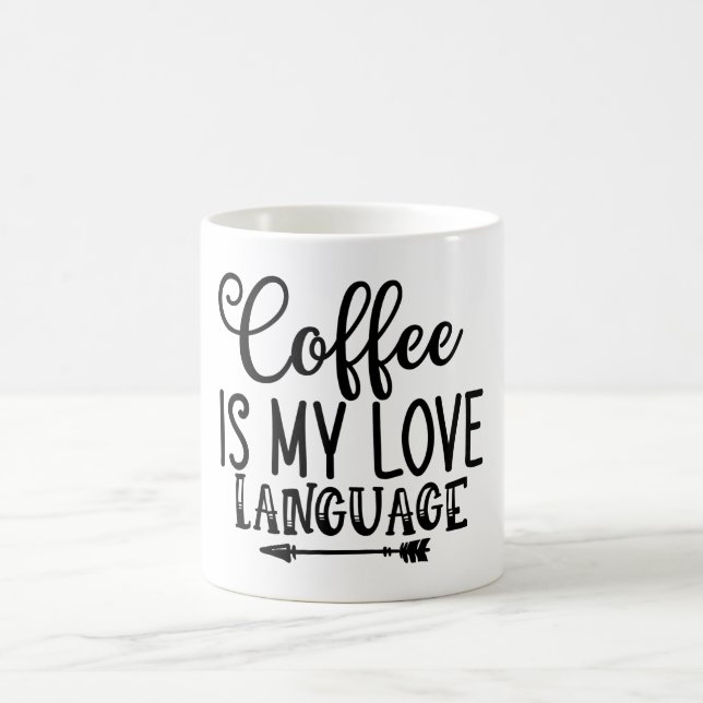 kaffe är mitt kärleksspråk kaffemugg (Center)