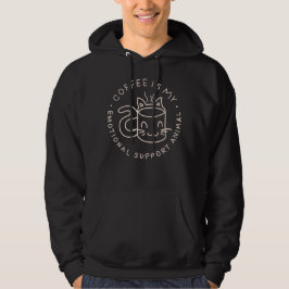 Kaffe är mitt reklamstöd för djur hoodie