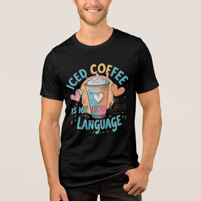 Kaffe är pastel T-Shirt på mitt Kärlek för (Framsida)