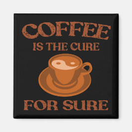 Kaffe är säkert. Yin och Yang Coffee Magnet