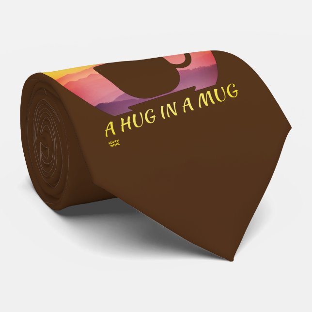 "KAFFE ÄR SOM EN HUG I A MUGG" SLIPS (Rullad)