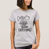 Kaffe är till för allt kute, stencil T-Shirt