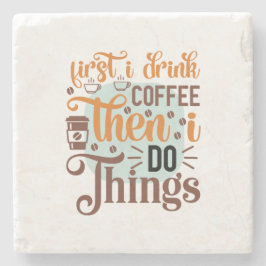 Kaffe Art 1: Drick kaffe Stenunderlägg