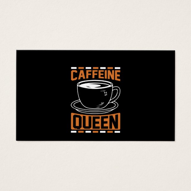 Kaffe Art Caffeine Queen Visitkort (Framsidan)