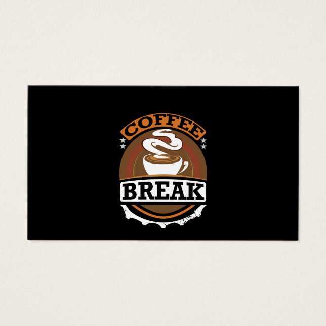 Kaffe Art Coffee Break Visitkort (Framsidan)