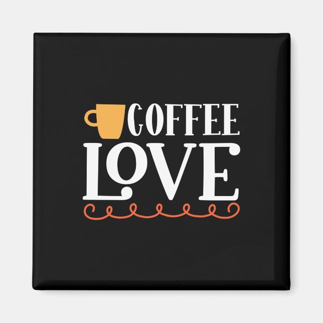 Kaffe Art Coffee Kärlek Magnet (Framsidan)
