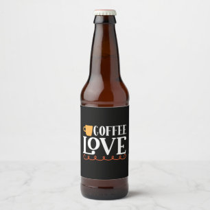 Kaffe Art Coffee Kärlek Ölflaska Etikett