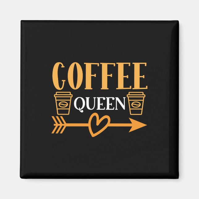 Kaffe Art Coffee Queen Magnet (Framsidan)