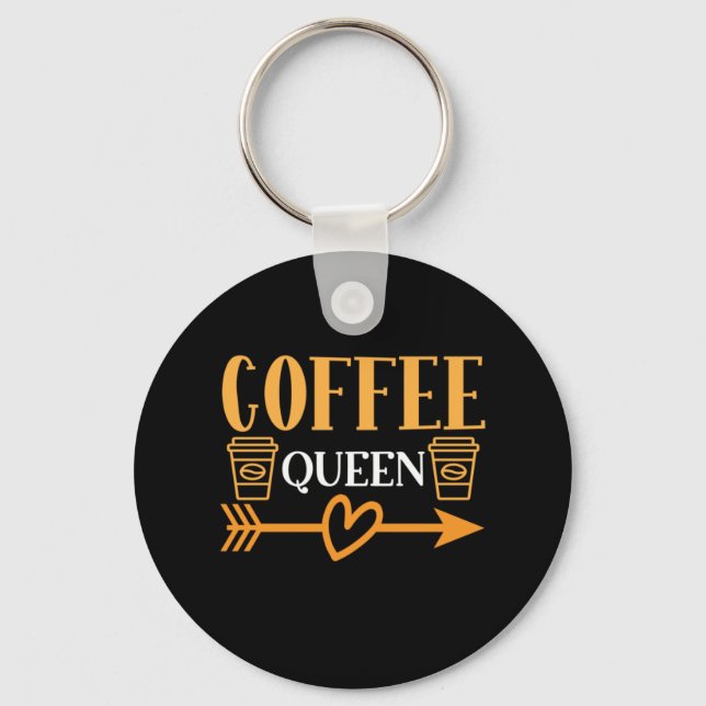 Kaffe Art Coffee Queen Nyckelring (Framsida)