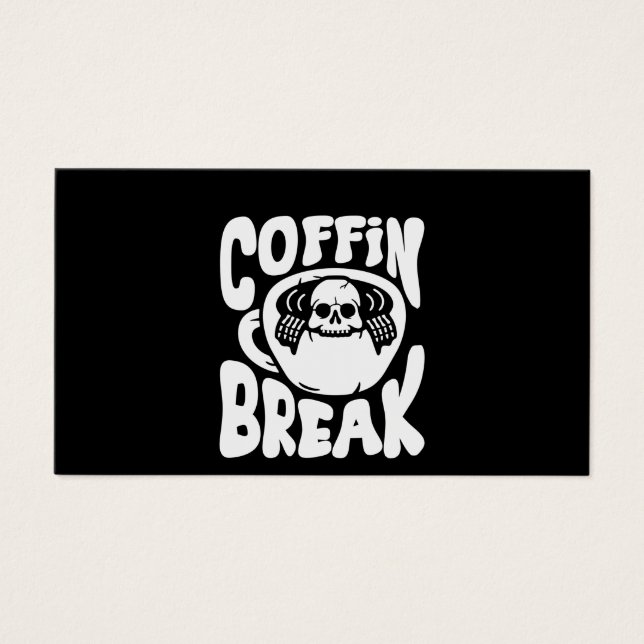 Kaffe Art Coffin Break Visitkort (Framsidan)