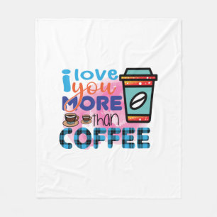 Kaffe Art I kärlek mer än kaffe Fleecefilt