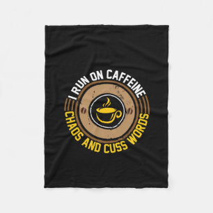 Kaffe Art I Springa på koffein Fleecefilt