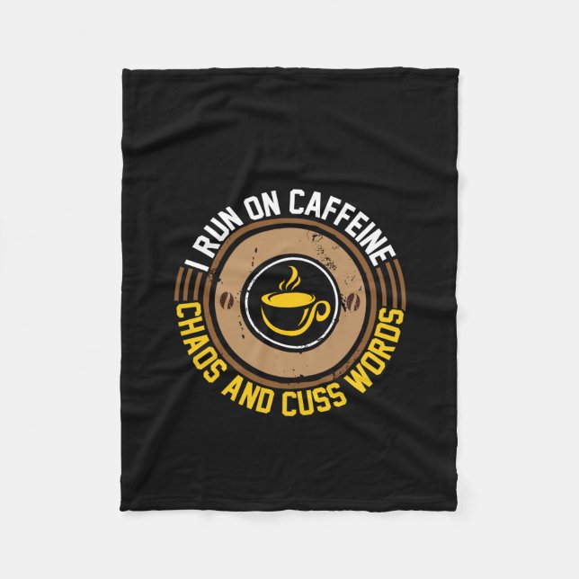 Kaffe Art I Springa på koffein Fleecefilt (Framsidan)